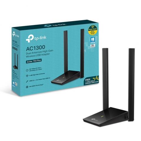 Adaptador Wi-Fi TP-Link Archer T4U Plus AC1300 867Mbps
