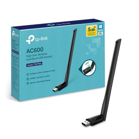 Adaptador Wi-Fi TP-Link Archer T2U PLUS AC600 600Mbps