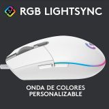 Mouse Logitech G203 RGB LIGHTSYNC Blanco