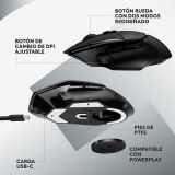 Mouse Logitech G502 X LIGHTSPEED Inalámbrico